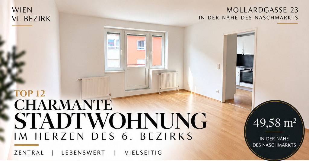 Top 12 – Charmante Stadtwohnung, 49,58 m²